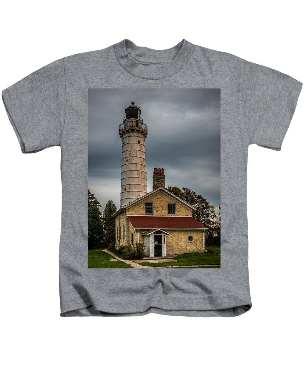 Cana Island Lighthouse Kids T-Shirt featuring the photograph Cana Island Lighthouse By Paul Freidlund by Paul Freidlund