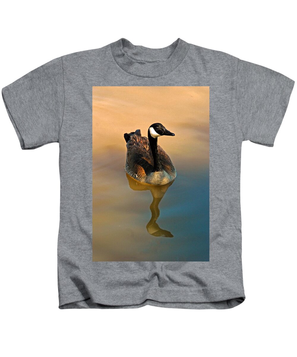 Goose Kids T-Shirt featuring the photograph Canada Goose by Tam Ryan
