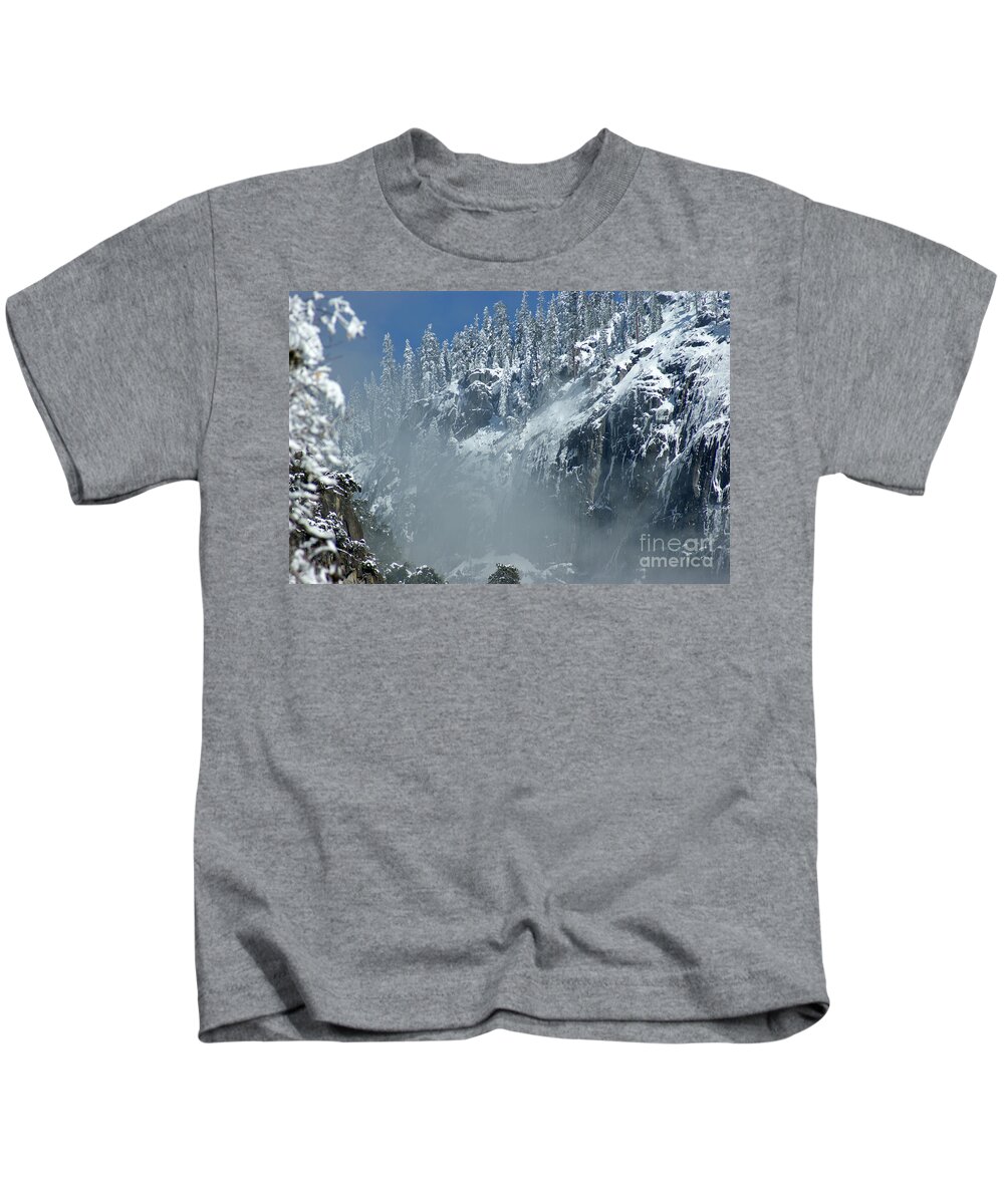 Mist Kids T-Shirt featuring the photograph Canyon Mist near Half Dome by Christine Jepsen