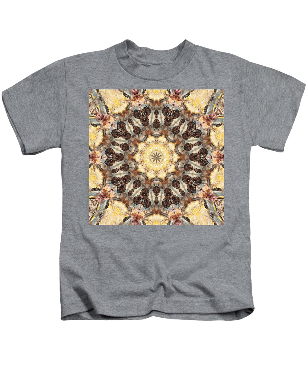 Mandala Kids T-Shirt featuring the photograph Cecropia Sun 3 by Lisa Lipsett