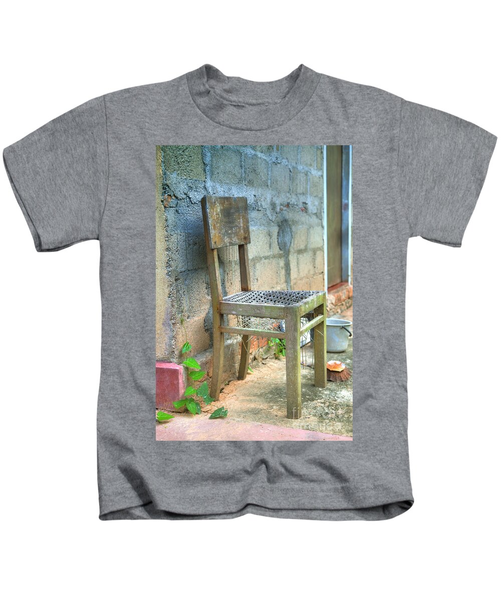 Chair Kids T-Shirt featuring the photograph Chair As Artwork by Gina Koch