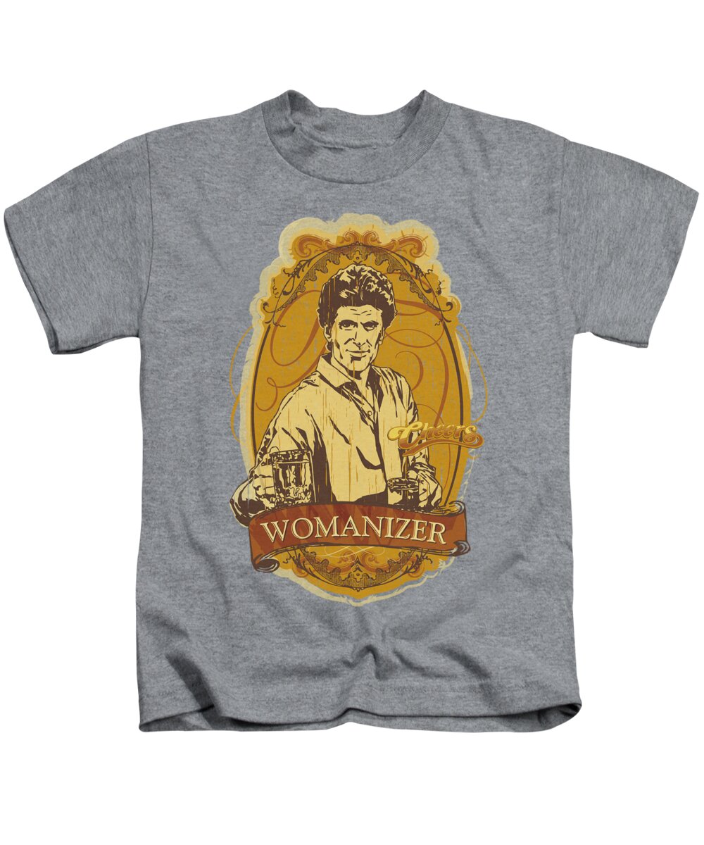  Kids T-Shirt featuring the digital art Cheers - Womanizer by Brand A