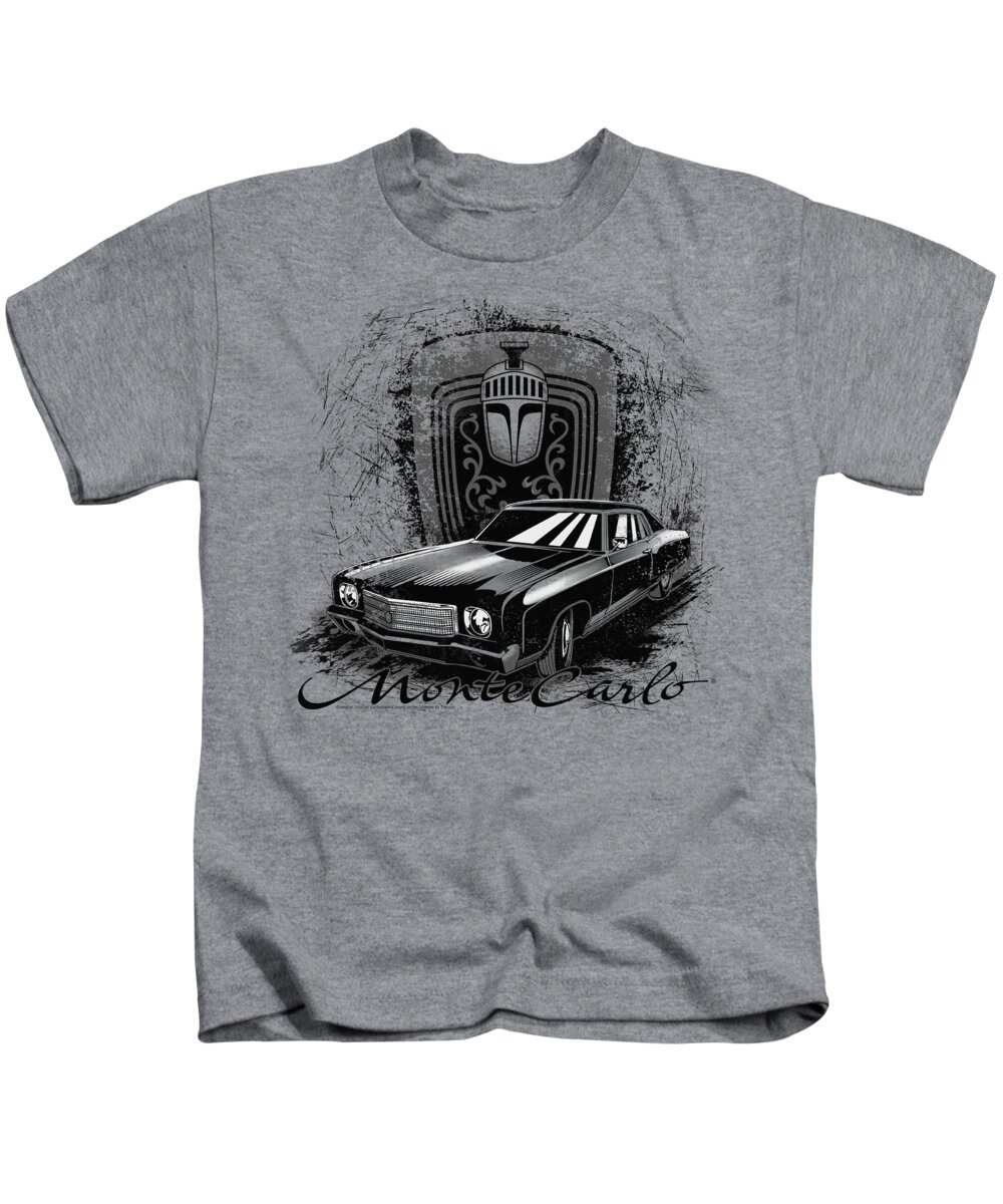  Kids T-Shirt featuring the digital art Chevrolet - Monte Carlo Drawing by Brand A