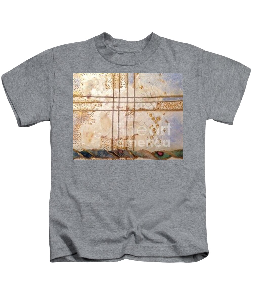 Encaustic Kids T-Shirt featuring the painting Clarity by Heather Hennick