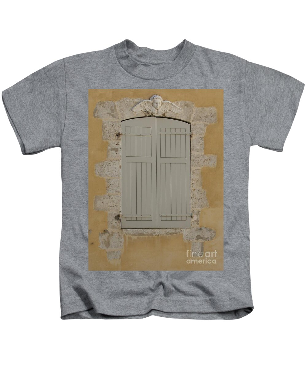 Window Kids T-Shirt featuring the photograph Closed Shutters by Christine Jepsen