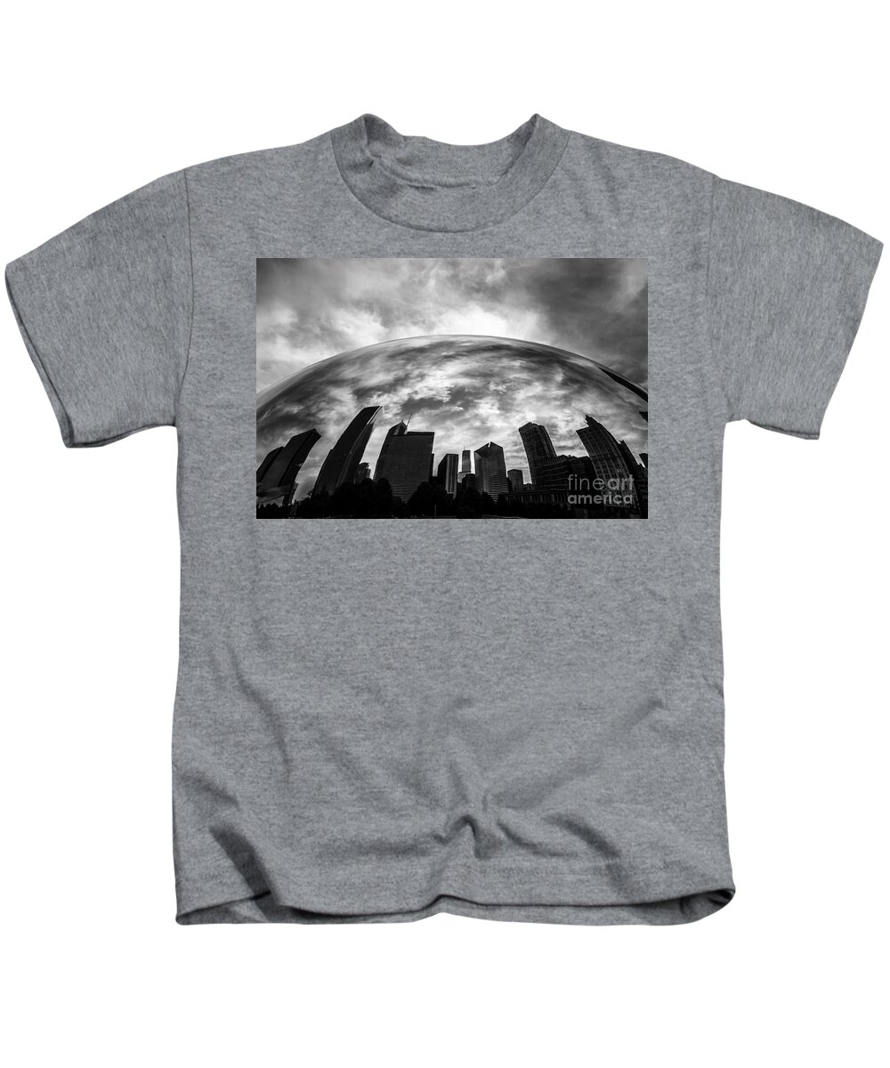 Bean Kids T-Shirt featuring the photograph Cloud Gate Chicago Bean by Paul Velgos