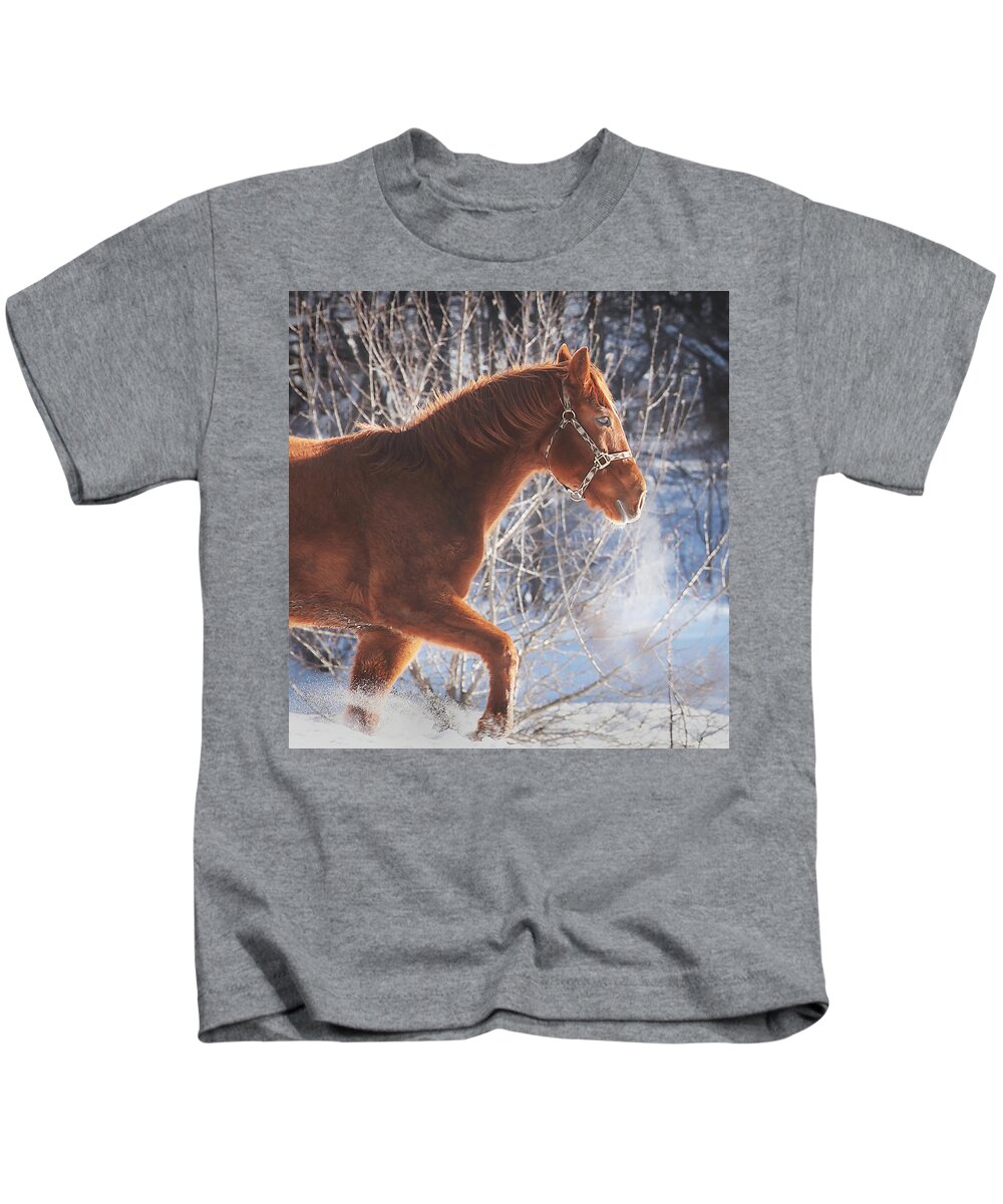 Snow Kids T-Shirt featuring the photograph Cold by Carrie Ann Grippo-Pike