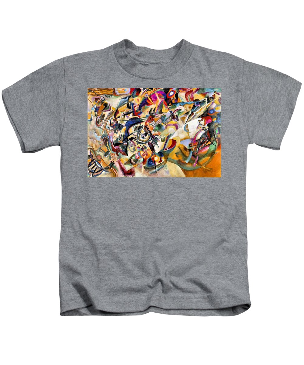 Wassily Kandinsky Kids T-Shirt featuring the painting Composition VII by Wassily Kandinsky