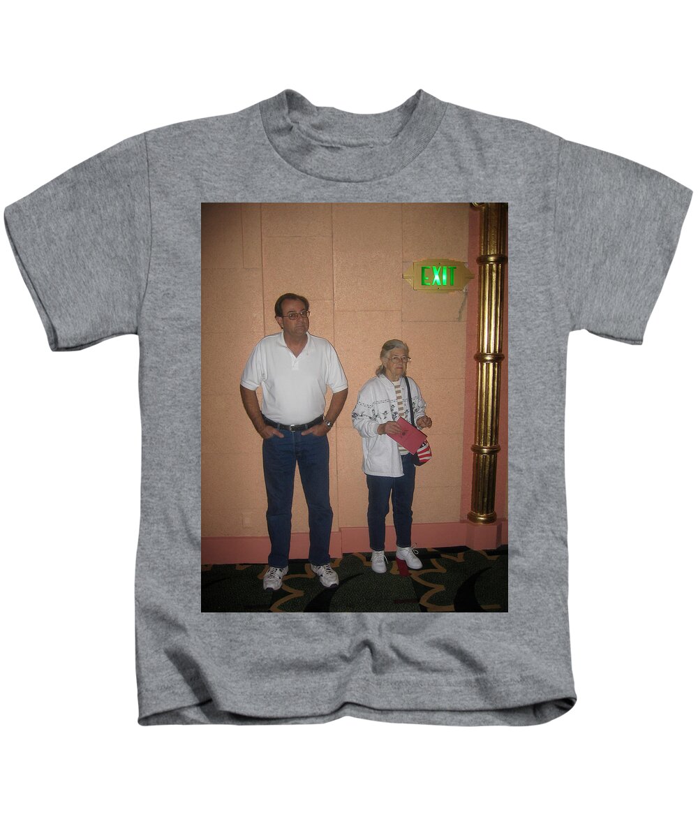 Couple Touring Restored Fox Tucson Theater 2006 Kids T-Shirt featuring the photograph Couple touring restored Fox Tucson theater 2006 by David Lee Guss