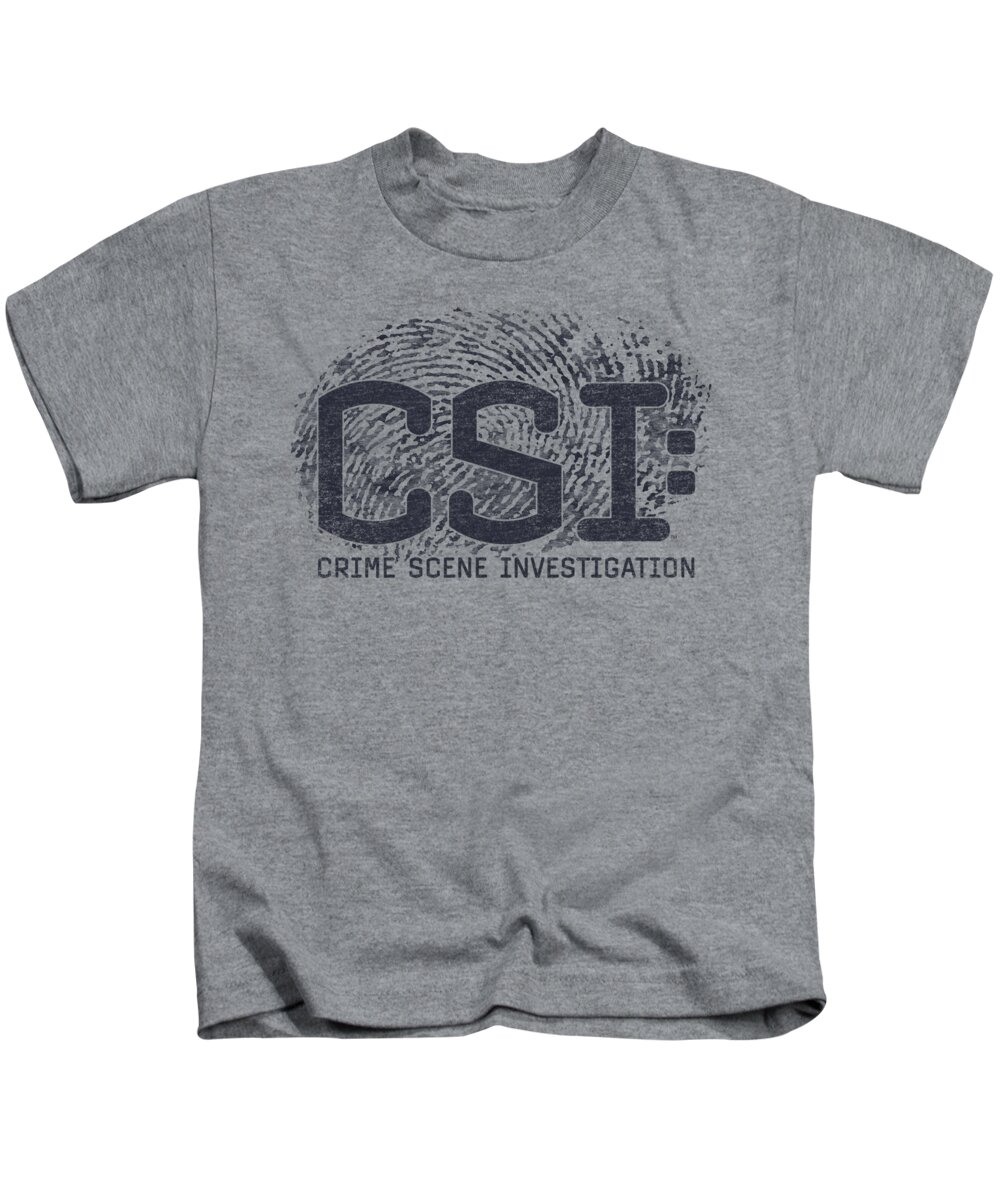 CSI Kids T-Shirt featuring the digital art Csi - Distressed Logo by Brand A