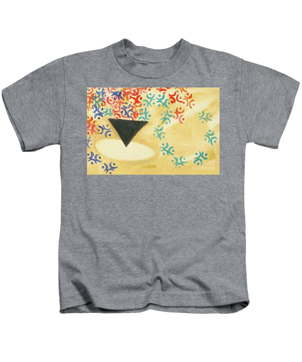 Coffee Kids T-Shirt featuring the painting Cup of Coffee by Karen Francis