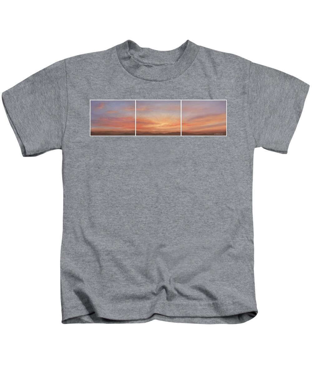 Desert Kids T-Shirt featuring the pastel Desert Sky Triptych by Michael Heikkinen