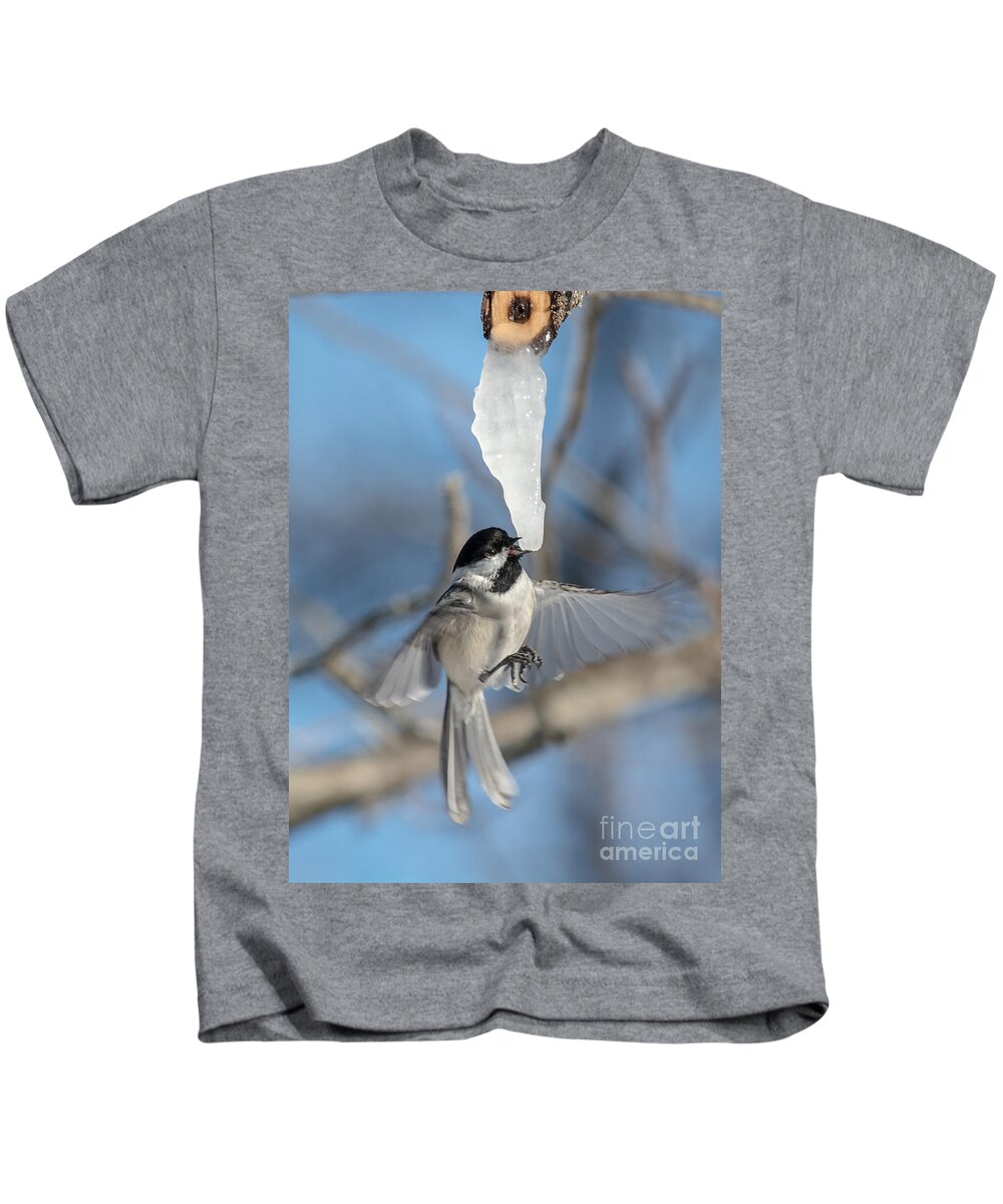 Blue Sky Kids T-Shirt featuring the photograph Drinking in Flight by Cheryl Baxter