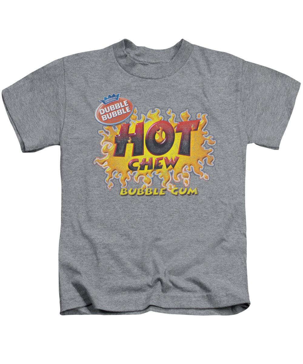 Dubble Bubble Kids T-Shirt featuring the digital art Dubble Bubble - Hot Chew by Brand A