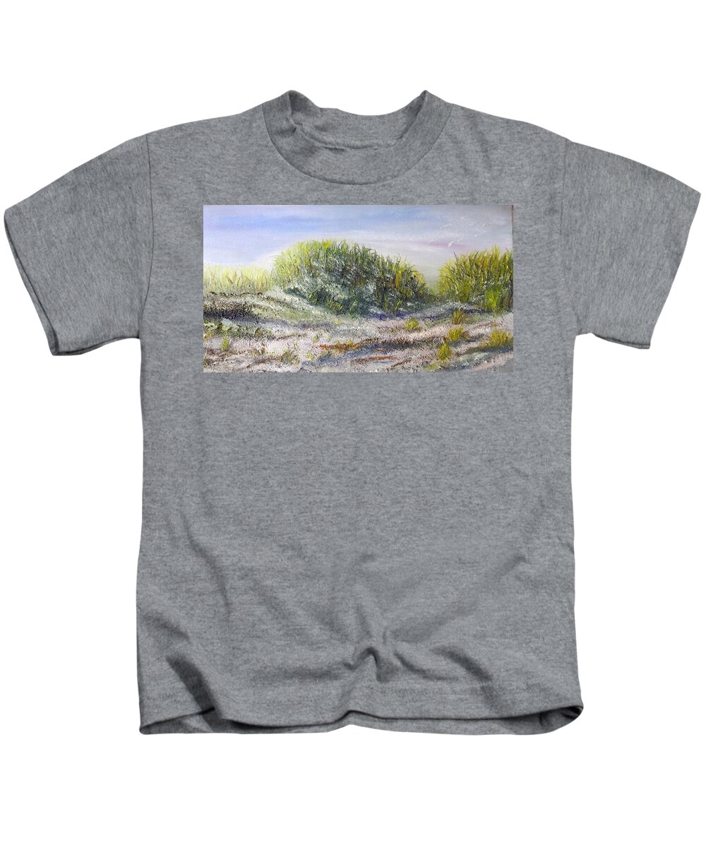 Beach Kids T-Shirt featuring the painting Dunes by Marlyn Boyd