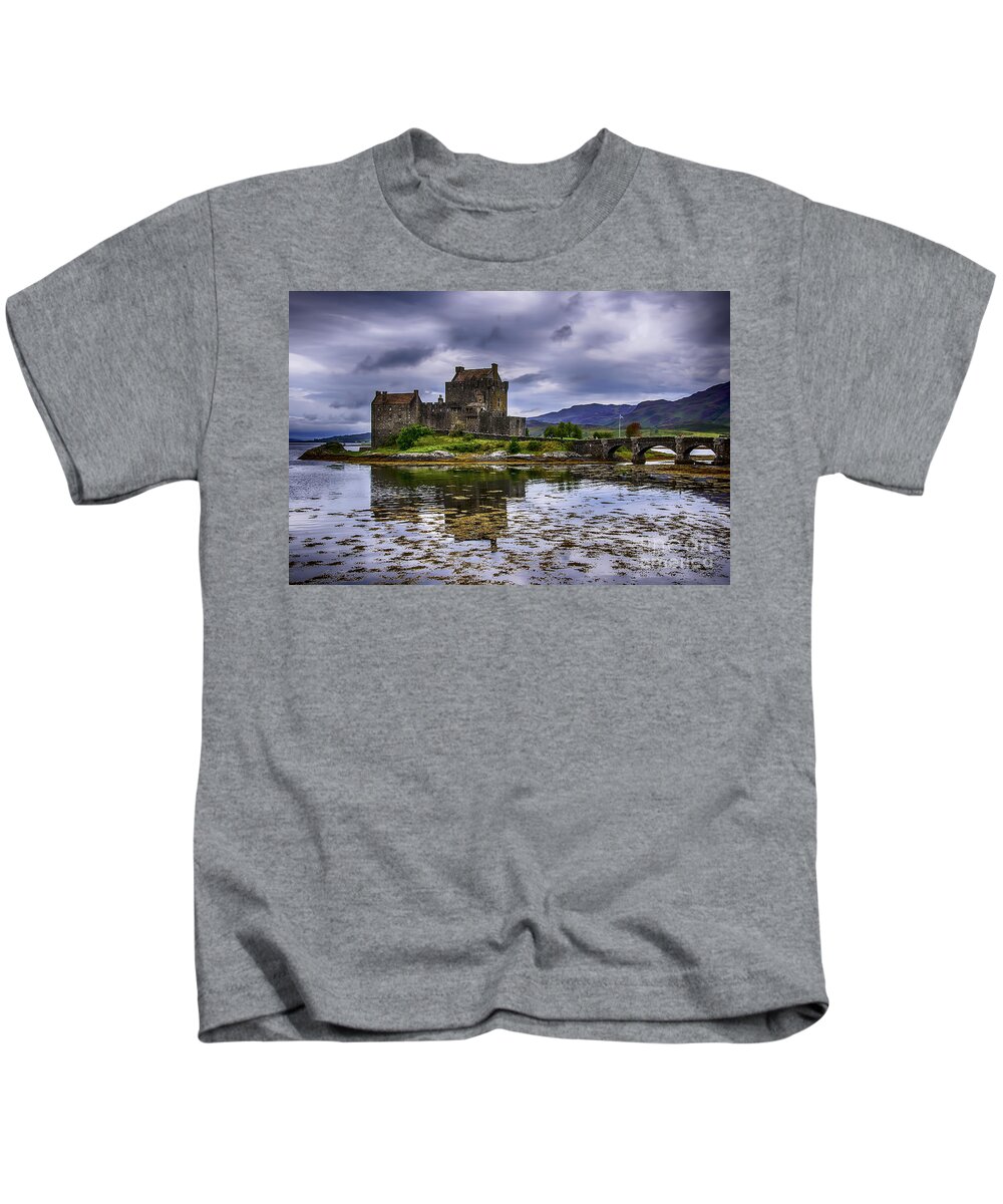 Eilean Donan Kids T-Shirt featuring the photograph Eilean Donan Castle 5 by Chris Thaxter