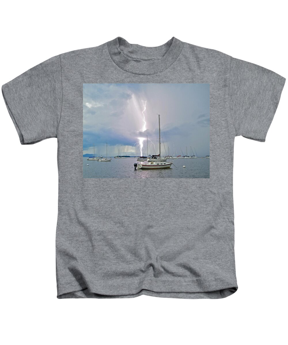 Lightning Kids T-Shirt featuring the photograph Emergence by Mike Reilly