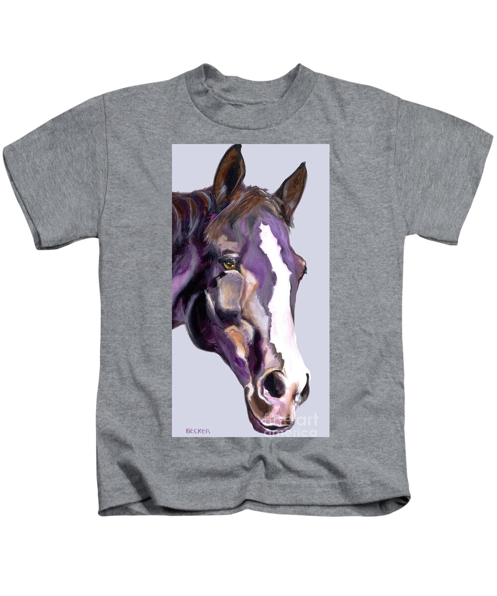 Thoroughbred Kids T-Shirt featuring the painting Eye on the Prize by Susan A Becker