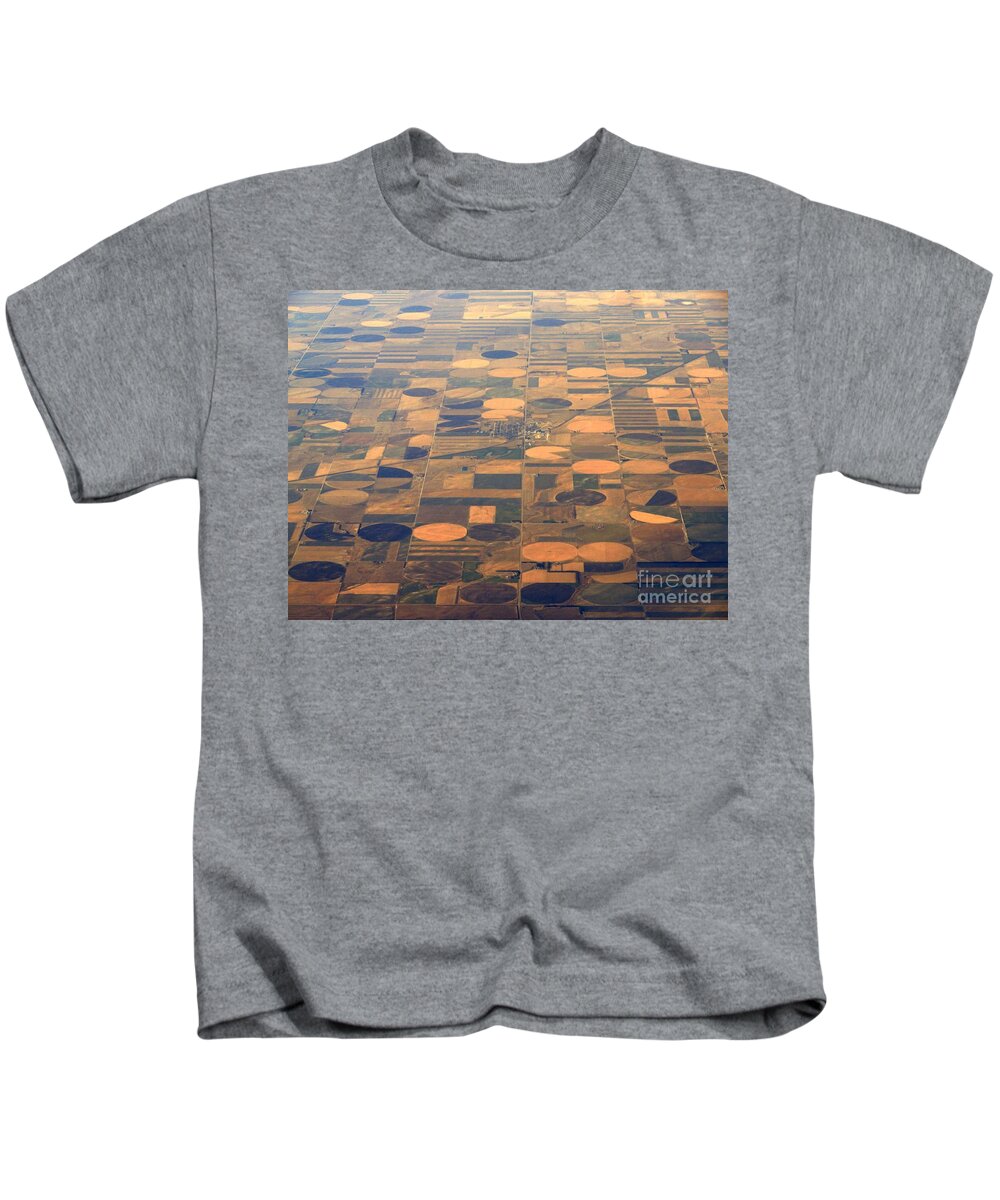 Crop Circles Kids T-Shirt featuring the photograph Farming In The Sky 2 by Anthony Wilkening