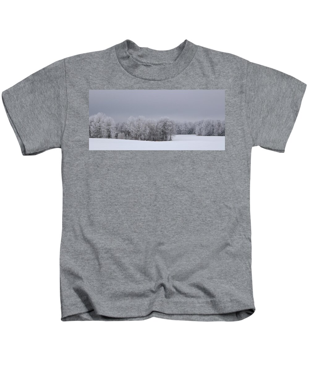 Winter Kids T-Shirt featuring the photograph Frosty Farm Fields by Dale Kauzlaric