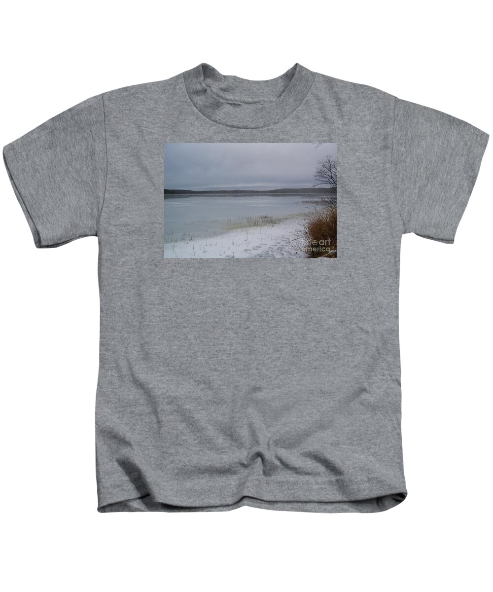 Tranquil Kids T-Shirt featuring the photograph Frozen Tranquility by Vivian Martin