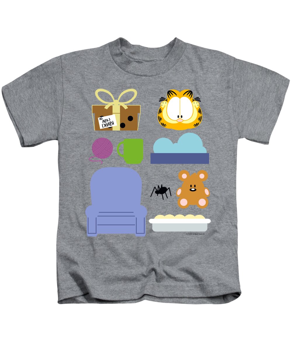 Kids T-Shirt featuring the digital art Garfield - Gift Set by Brand A