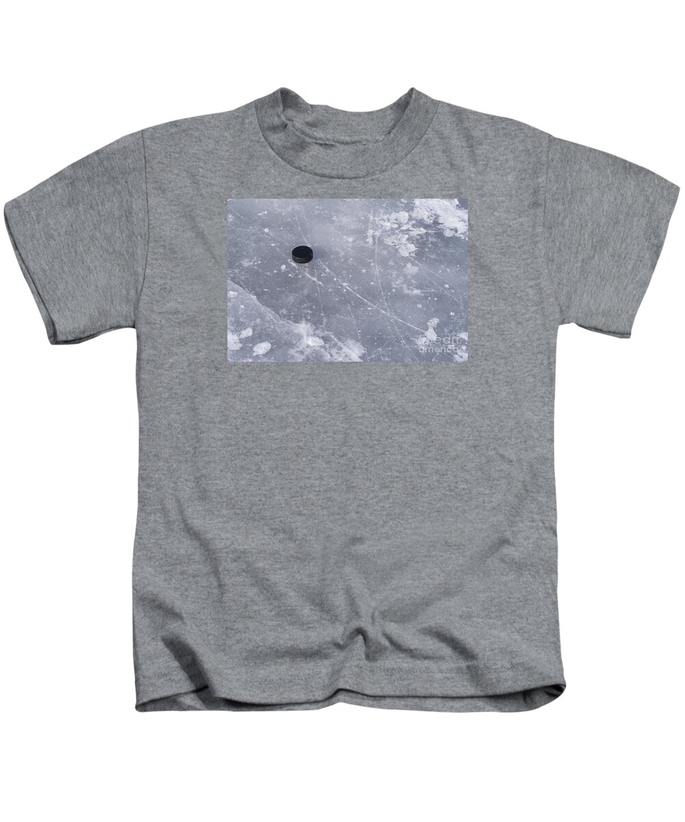 Puck Kids T-Shirt featuring the photograph Get the puck outta here by Steven Ralser