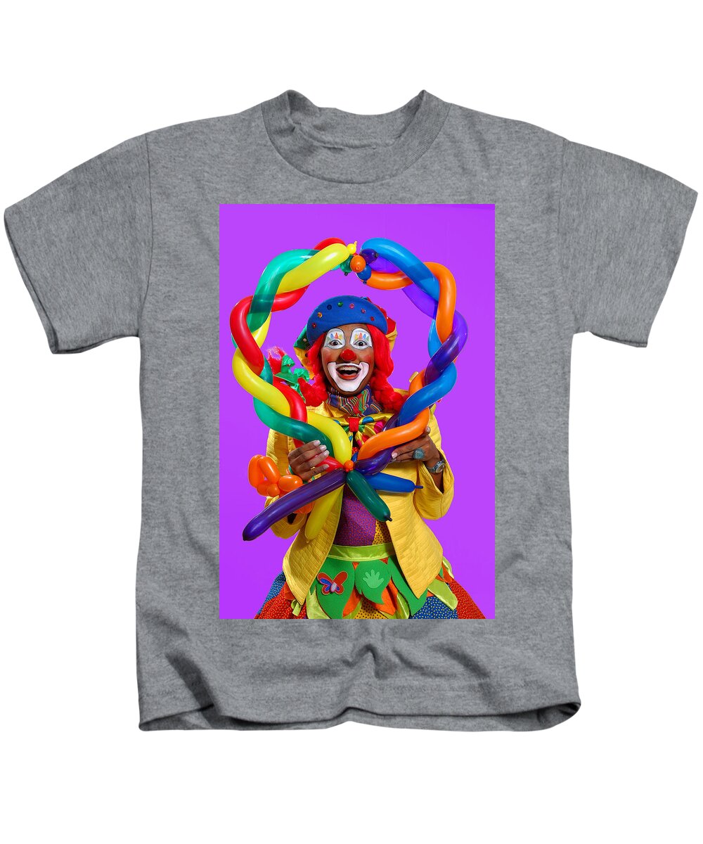 Clown Kids T-Shirt featuring the photograph Happy Birthday Clown by Joe Ownbey
