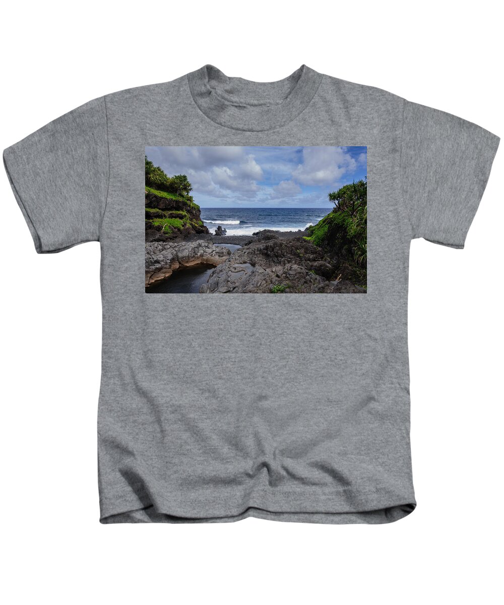 Hawaii Kids T-Shirt featuring the photograph Hawaiian surf by John Johnson