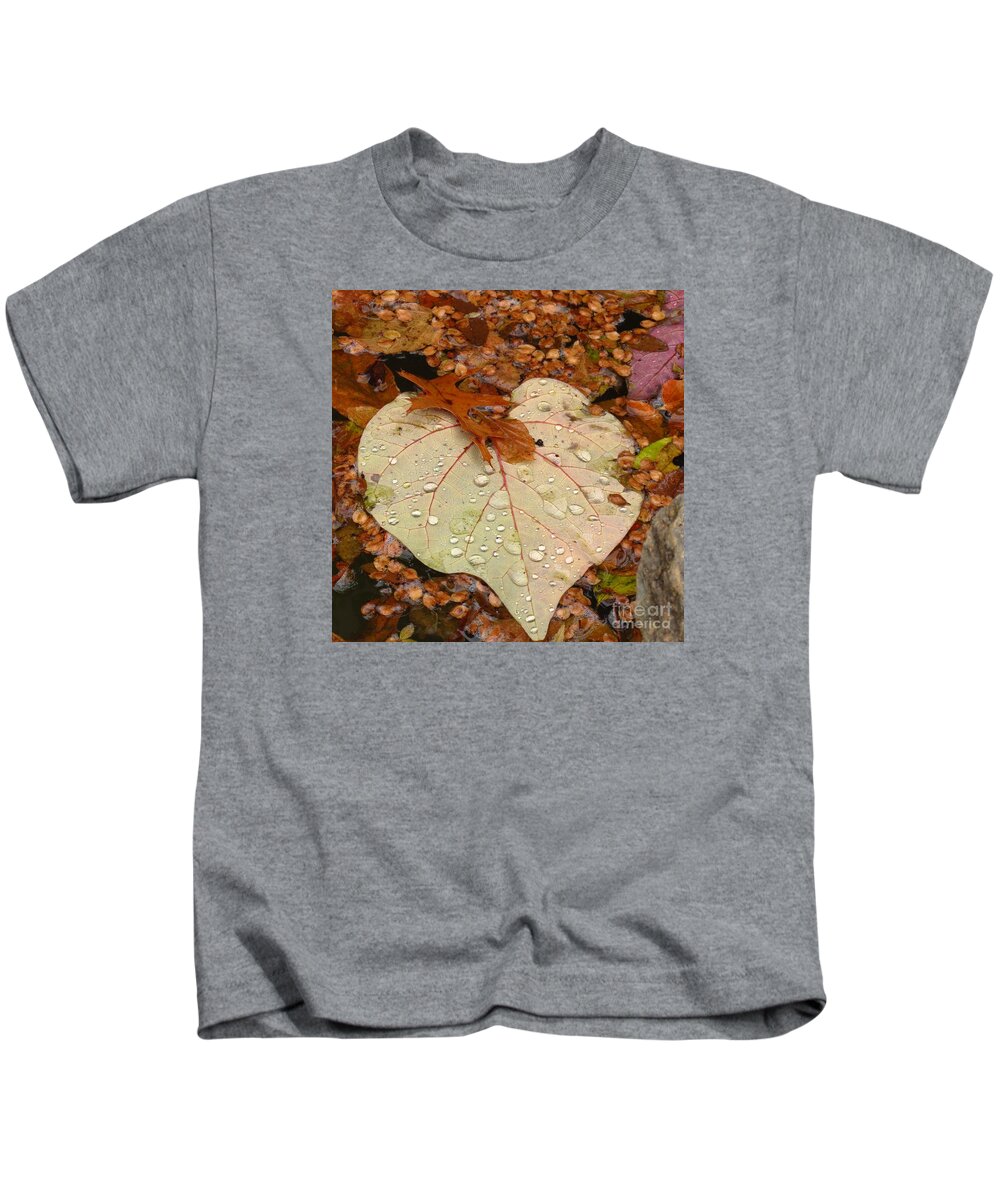 Nature Kids T-Shirt featuring the photograph Heart Leaf by Anita Adams