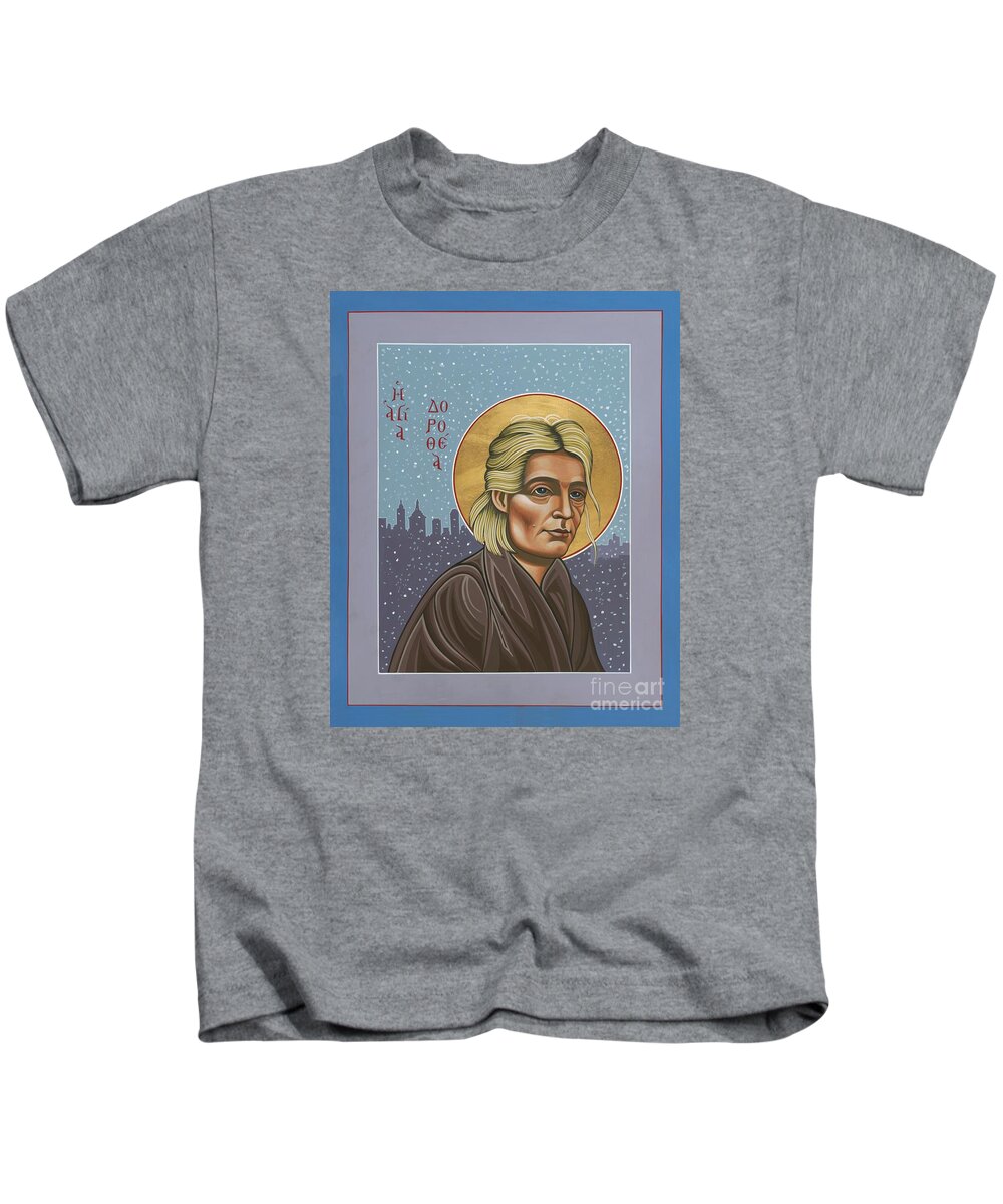 Holy Prophet Dorothy Day Kids T-Shirt featuring the painting Holy Prophet Dorothy Day 154 by William Hart McNichols