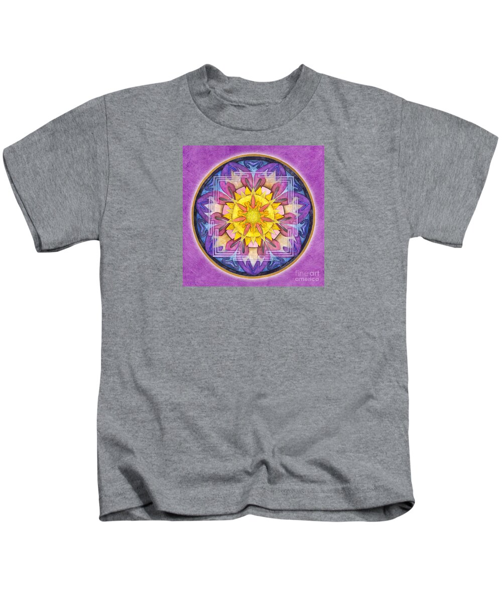 Mandala Art Kids T-Shirt featuring the painting Hope Mandala by Jo Thomas Blaine