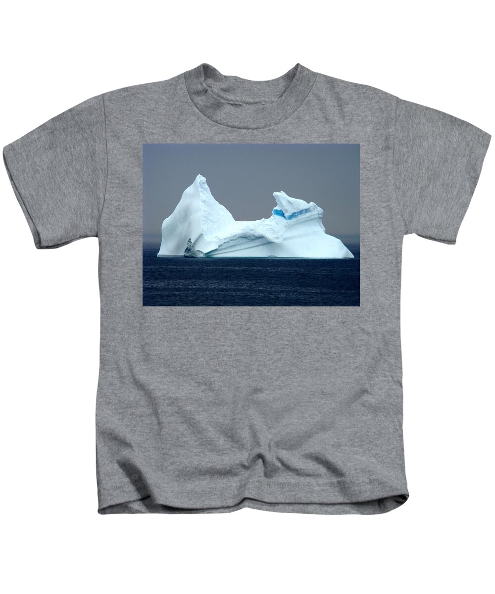 Icebergs Kids T-Shirt featuring the photograph Iceberg in Newfoundland by Zinvolle Art