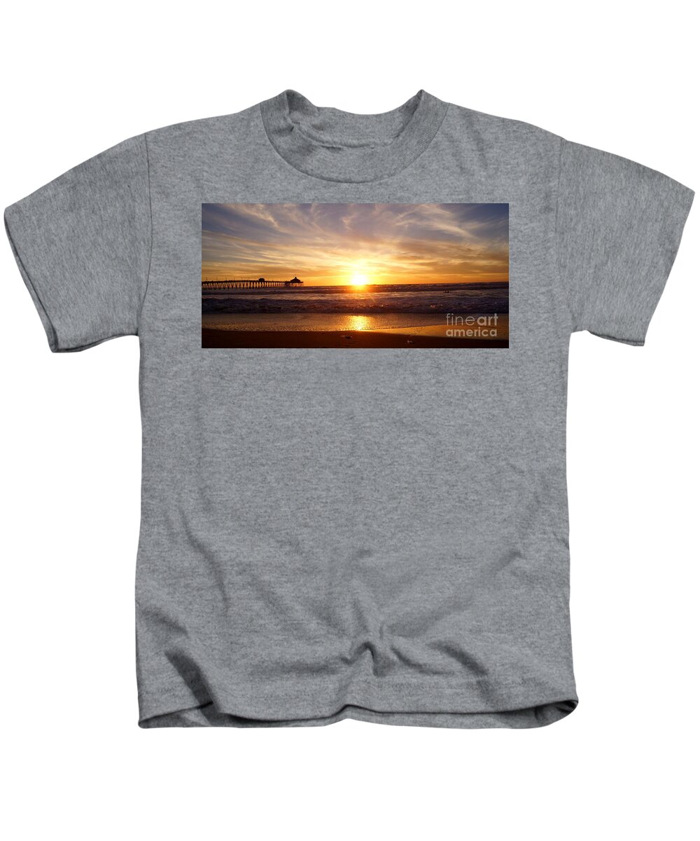 Sunset Kids T-Shirt featuring the photograph Imperial Beach Sunset by Kerri Mortenson