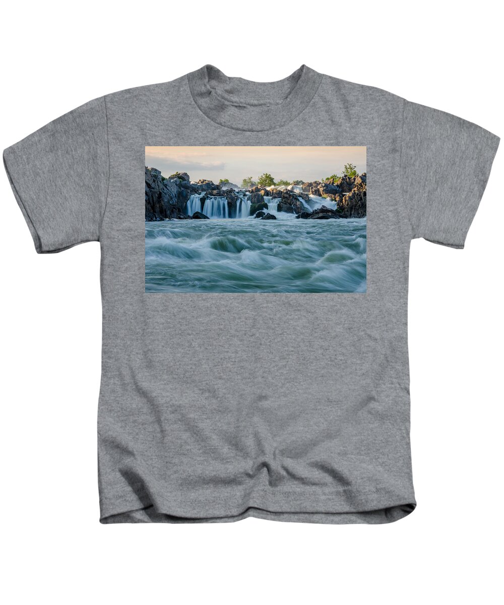 Virginia Kids T-Shirt featuring the photograph In the Rapids by Kristopher Schoenleber