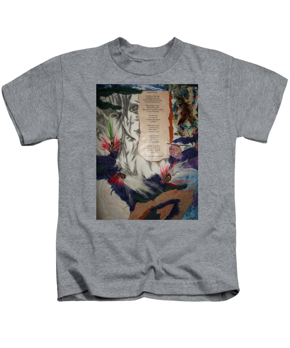 Kim Shuckhart Gunns Kids T-Shirt featuring the painting Indian Dancer by Kim Shuckhart Gunns
