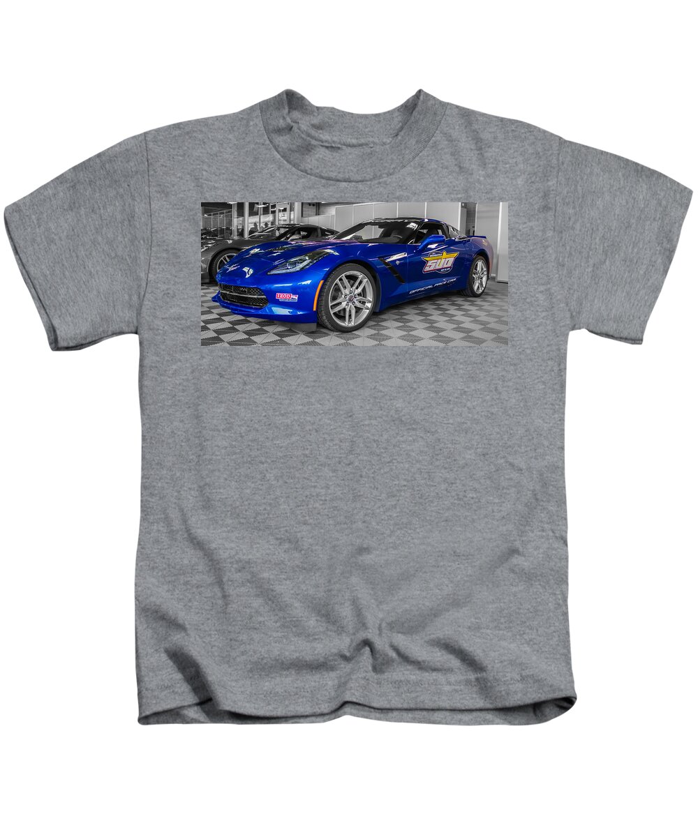 2013 Kids T-Shirt featuring the photograph Indy 500 Corvette Pace Car by Ron Pate