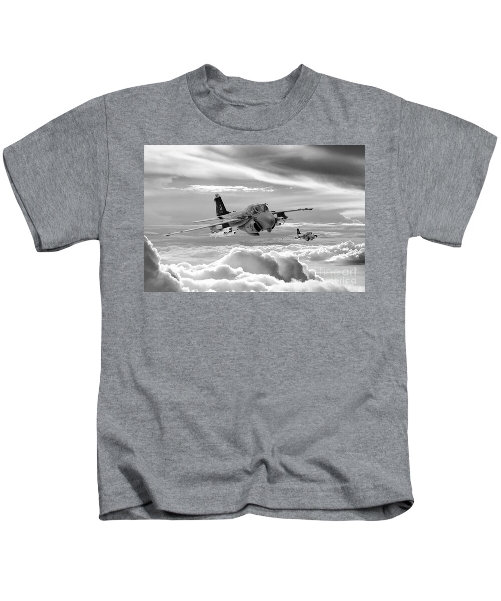 A6 Intruder Kids T-Shirt featuring the digital art Intruder by Airpower Art