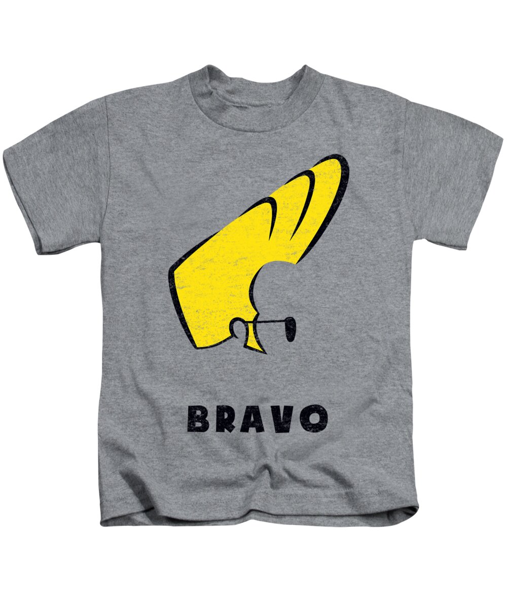  Kids T-Shirt featuring the digital art Johnny Bravo - Johnny Hair by Brand A