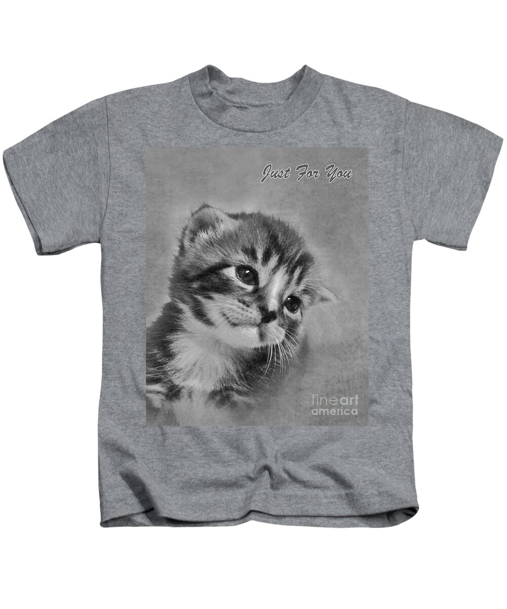 Kitten Kids T-Shirt featuring the photograph Kitten Just For You by Terri Waters