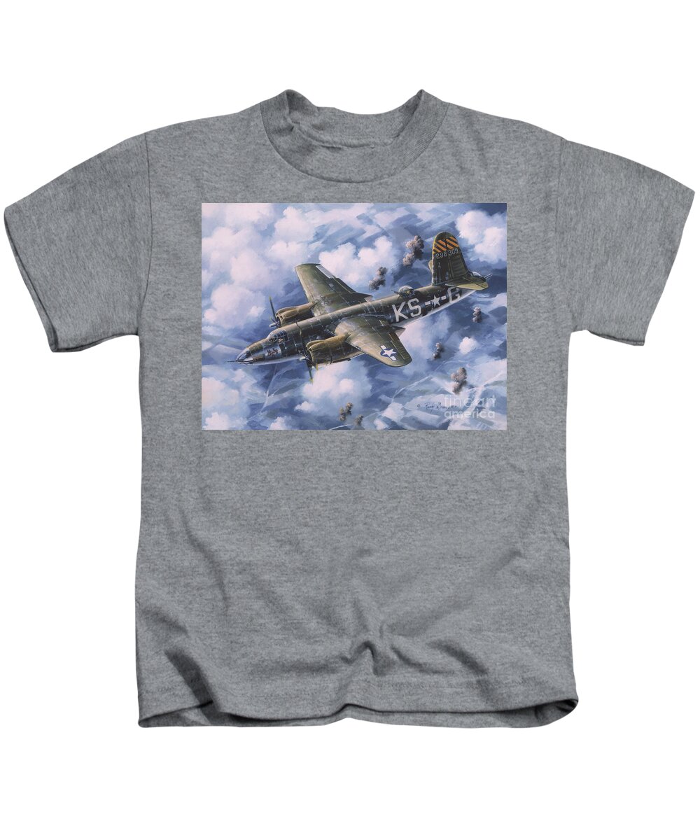 Aviation Kids T-Shirt featuring the painting Last Flight of the SHIRLEY D by Randy Green