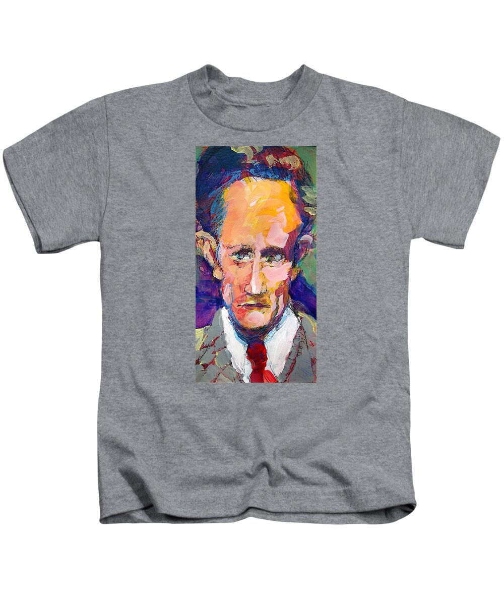 Leslie Howard Kids T-Shirt featuring the painting Leslie Howard by Les Leffingwell