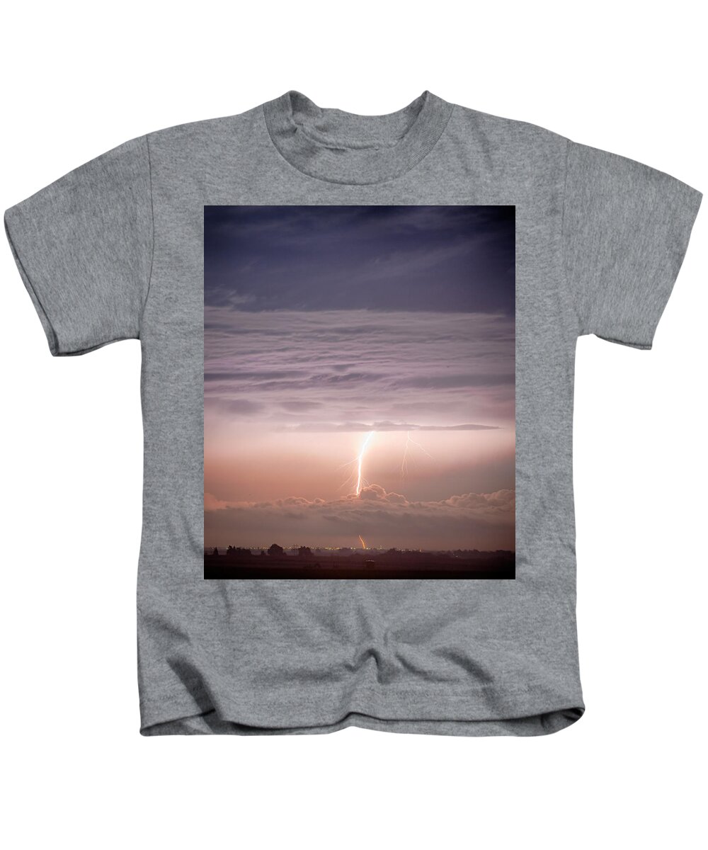 Lightning Kids T-Shirt featuring the photograph Like a Sci-Fi Movie by James BO Insogna