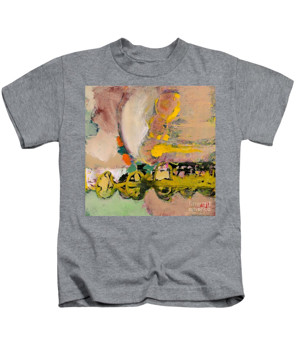 Landscape Kids T-Shirt featuring the painting Locomotion by Allan P Friedlander