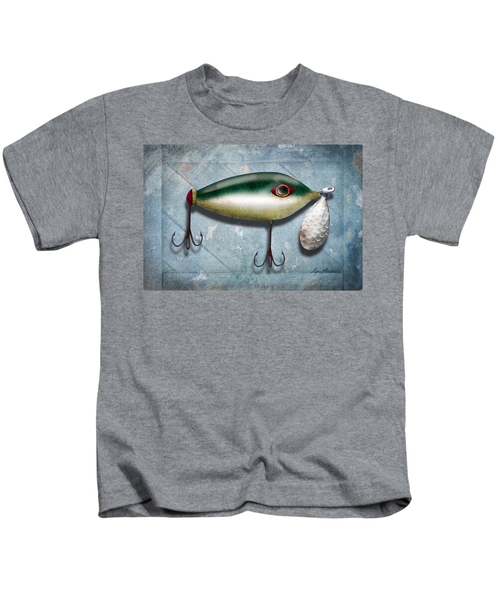 Fishing Kids T-Shirt featuring the digital art Lure I by April Moen