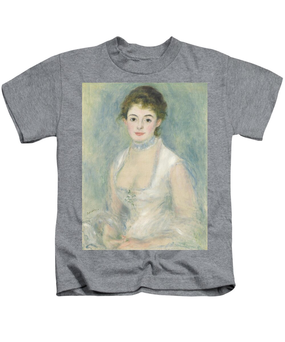Renoir Kids T-Shirt featuring the painting Madame Henriot by Auguste Renoir