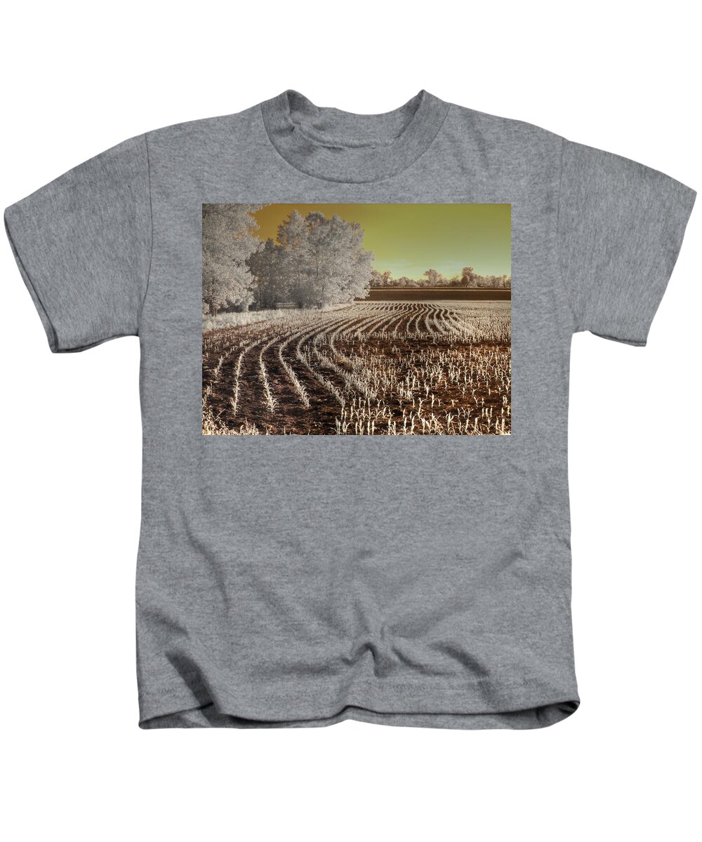 Corn Kids T-Shirt featuring the photograph Missouri Corn Field by Jane Linders