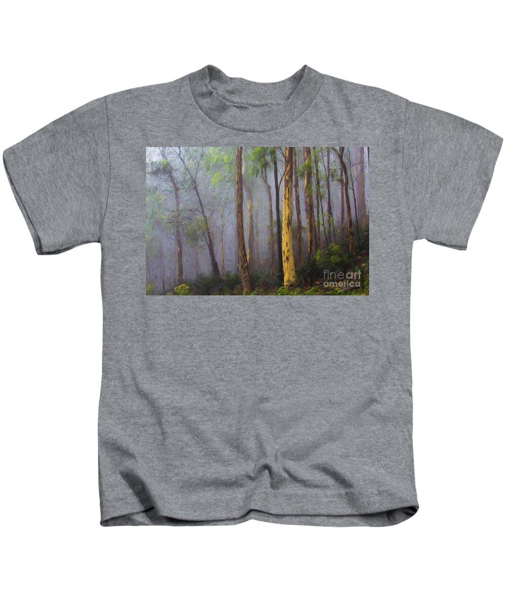 Mist Kids T-Shirt featuring the photograph Mist in forest by Sheila Smart Fine Art Photography