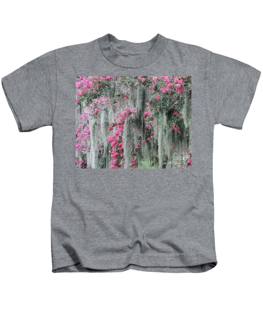 Crepe Myrtle Kids T-Shirt featuring the photograph Mossy Crepe Myrtle by Lizi Beard-Ward