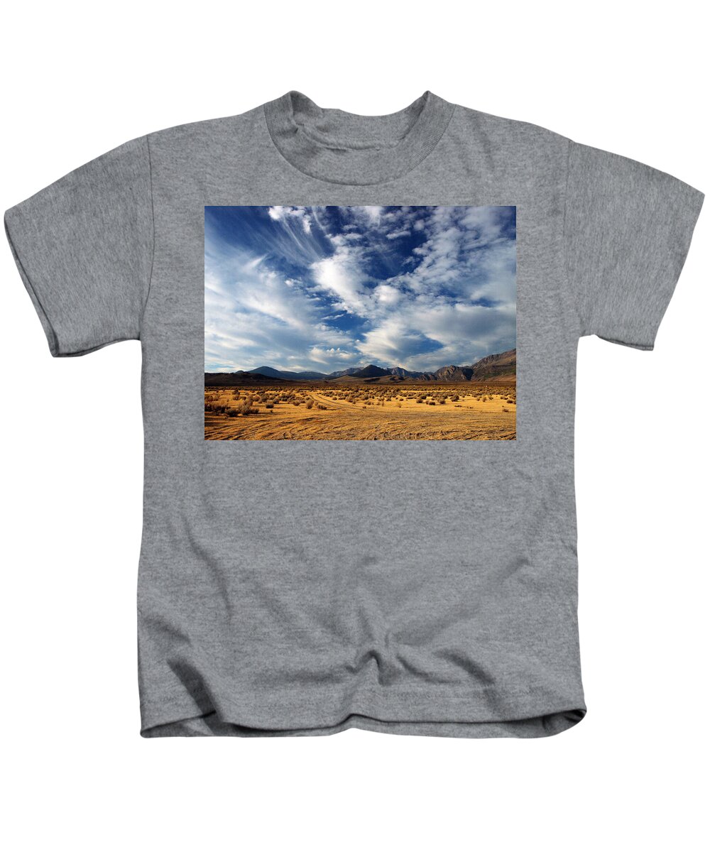 Mountains Kids T-Shirt featuring the photograph Near the Intersection of God and the Eastern Sierras by Joe Schofield